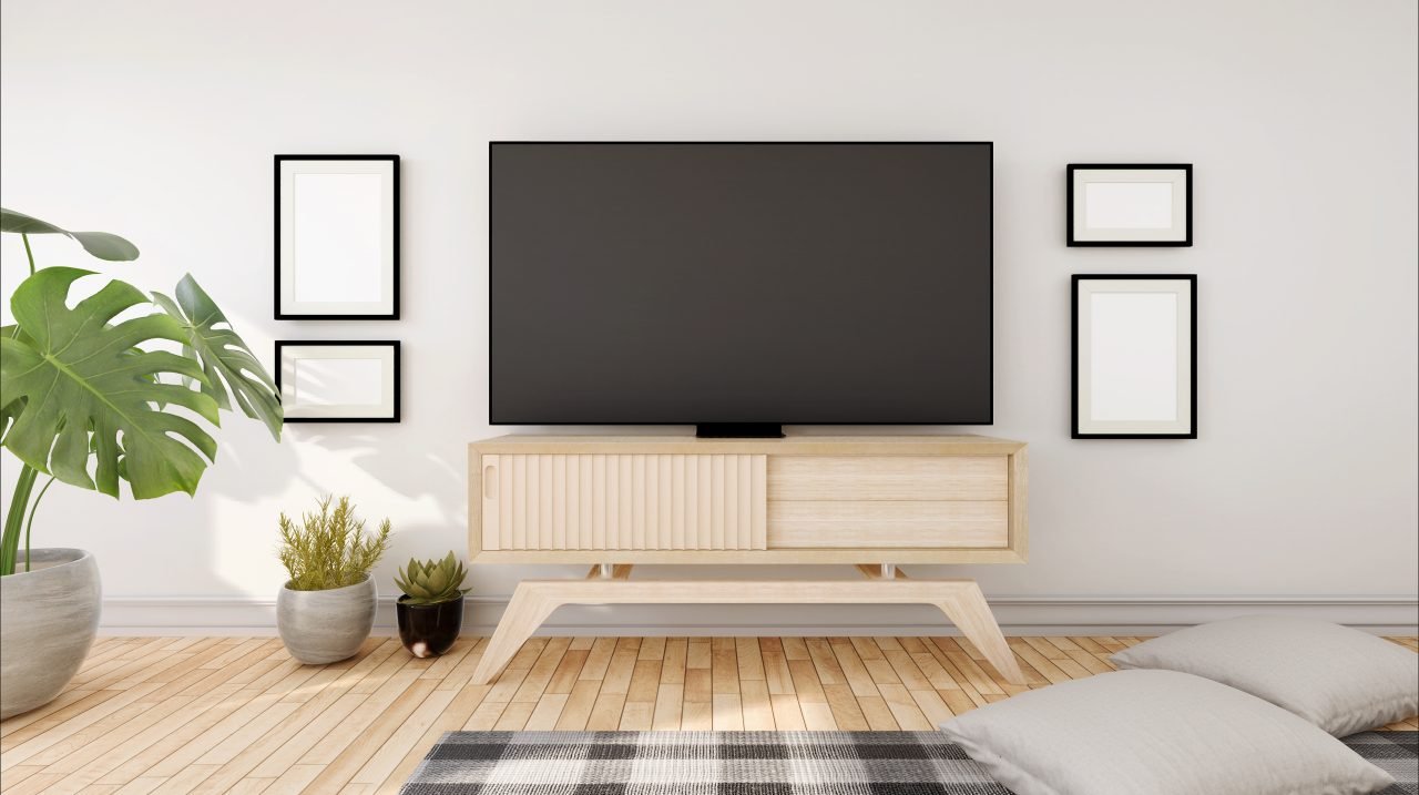 Living room with TV and furniture